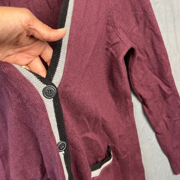 1901 Merino Wool Blend Sweater Cardigan 5 Button School Nerd Professor S-08 - Picture 3 of 7